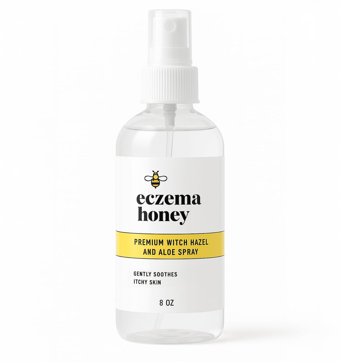 ECZEMA HONEY Premium Witch Hazel & Aloe Spray - Unscented Facial Mist, Moisturizer, Makeup Setting Spray & Aftershave, 8 oz Avelisse