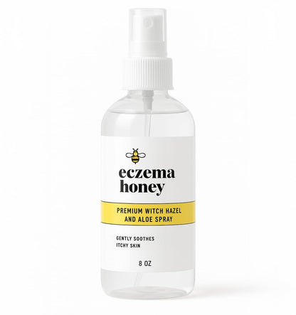 ECZEMA HONEY Premium Witch Hazel & Aloe Spray - Unscented Facial Mist, Moisturizer, Makeup Setting Spray & Aftershave, 8 oz Avelisse