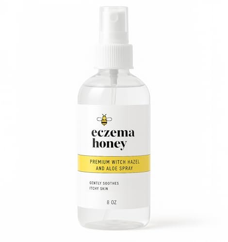 ECZEMA HONEY Premium Witch Hazel & Aloe Spray - Unscented Facial Mist, Moisturizer, Makeup Setting Spray & Aftershave, 8 oz Avelisse