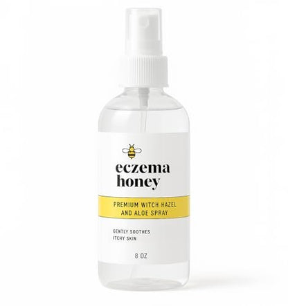 ECZEMA HONEY Premium Witch Hazel & Aloe Spray - Unscented Facial Mist, Moisturizer, Makeup Setting Spray & Aftershave, 8 oz Avelisse