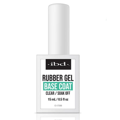 IBD Rubber Base Gel Nail Polish – Clear Soak-Off Builder Gel for Nail Strengthening & Breakage Prevention (0.5 fl oz) Avelisse