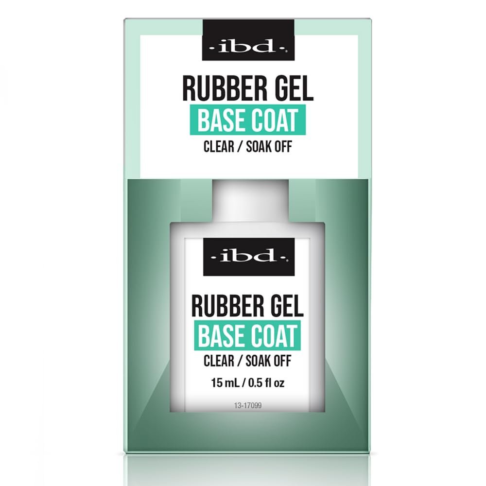 IBD Rubber Base Gel Nail Polish – Clear Soak-Off Builder Gel for Nail Strengthening & Breakage Prevention (0.5 fl oz) Avelisse