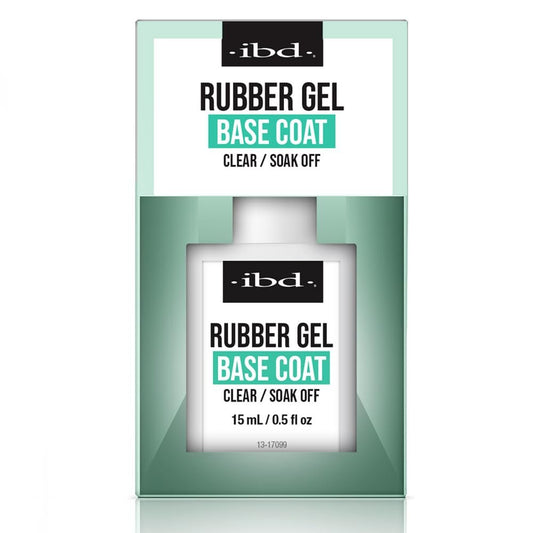IBD Rubber Base Gel Nail Polish – Clear Soak-Off Builder Gel for Nail Strengthening & Breakage Prevention (0.5 fl oz) Avelisse
