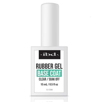 IBD Rubber Base Gel Nail Polish – Clear Soak-Off Builder Gel for Nail Strengthening & Breakage Prevention (0.5 fl oz) Avelisse