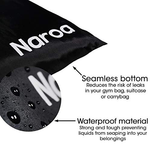 Naroa Waterproof Multifunctional Toiletry Shower Bag for Gym, Travel, Business – Foldable Portable Hanging Bathroom Mesh Caddy with Wet & Dry Storage Suction Hook Tote for Men Women - görsel 6