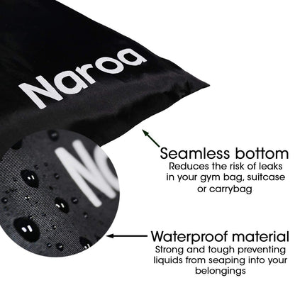 Naroa Waterproof Multifunctional Toiletry Shower Bag for Gym, Travel, Business – Foldable Portable Hanging Bathroom Mesh Caddy with Wet & Dry Storage Suction Hook Tote for Men Women