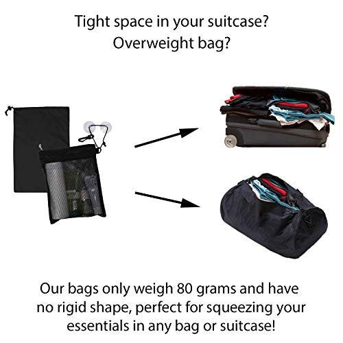 Naroa Waterproof Multifunctional Toiletry Shower Bag for Gym, Travel, Business – Foldable Portable Hanging Bathroom Mesh Caddy with Wet & Dry Storage Suction Hook Tote for Men Women - görsel 8