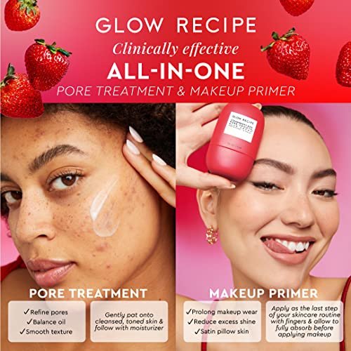 Glow Recipe Strawberry BHA Serum Primer - Silicone-Free Blurring Matte Primer with Salicylic Acid, Pore Minimizing, Oil Control, Smooth Texture (30ml) Avelisse