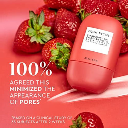 Glow Recipe Strawberry BHA Serum Primer - Silicone-Free Blurring Matte Primer with Salicylic Acid, Pore Minimizing, Oil Control, Smooth Texture (30ml) Avelisse