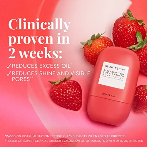 Glow Recipe Strawberry BHA Serum Primer - Silicone-Free Blurring Matte Primer with Salicylic Acid, Pore Minimizing, Oil Control, Smooth Texture (30ml) Avelisse
