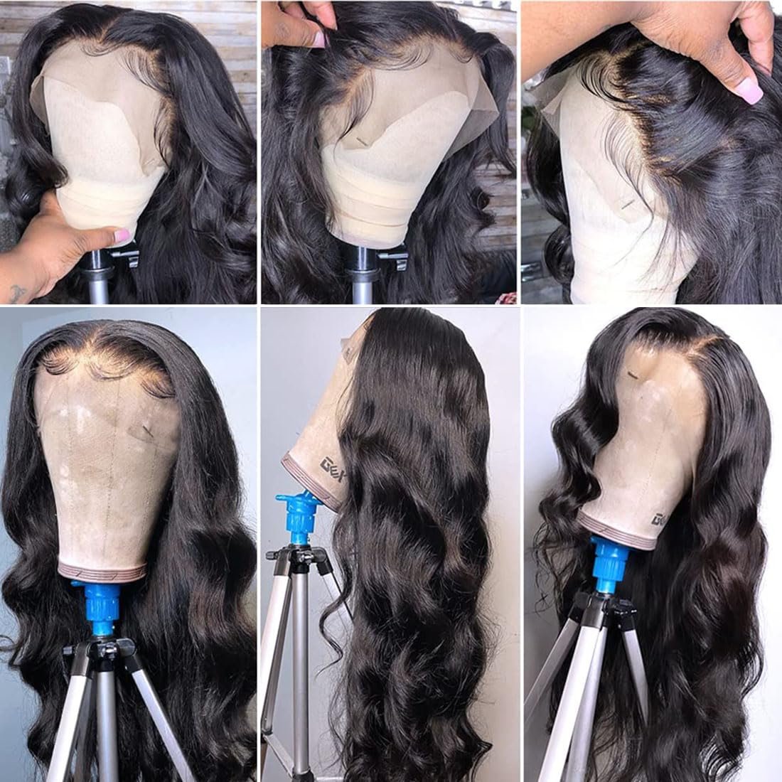 GOMOST 13x4 Body Wave Lace Front Wig Human Hair for Black Women - Natural Black 24 Inch Glueless Wig Avelisse