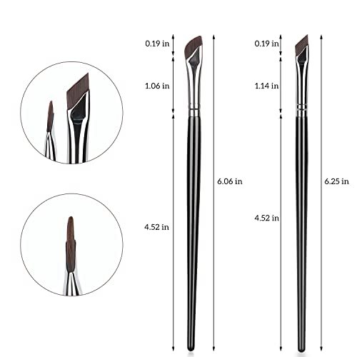 Etercycle 3-Piece Fine Angled Eyeliner Brush Set | Ultra-Thin Sickle Slanted Flat Angle for Precision Eyebrow, Eyeliner & Concealer - görsel 8