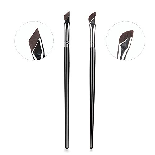 Etercycle 3-Piece Fine Angled Eyeliner Brush Set | Ultra-Thin Sickle Slanted Flat Angle for Precision Eyebrow, Eyeliner & Concealer - görsel 4