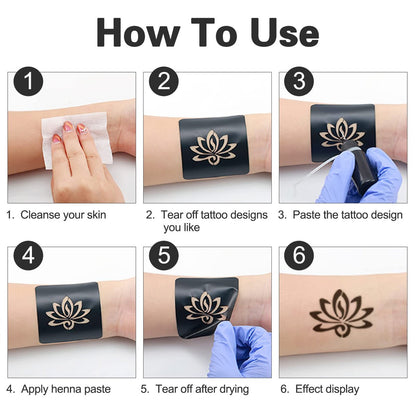 FANOST Henna Stencils Kit 24 Sheets – 400+ Reusable Tattoo Stencils for Kids, Teens & Adults – Airbrush & Temporary Tattoo Stencils for Face, Hand, Finger – Mehndi Stencil