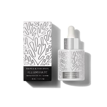 Naked & Thriving Illuminate BC+ Face Serum – Hyaluronic Acid, Vitamin C, Bakuchiol – Organic, Vegan, Naturally-Derived – for Mature Skin, Dark Spots & Wrinkles (1 fl oz / 30 mL) Avelisse