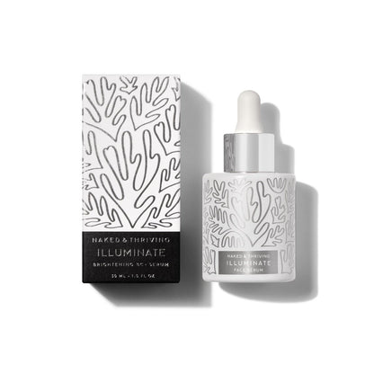 Naked & Thriving Illuminate BC+ Face Serum – Hyaluronic Acid, Vitamin C, Bakuchiol – Organic, Vegan, Naturally-Derived – for Mature Skin, Dark Spots & Wrinkles (1 fl oz / 30 mL) Avelisse