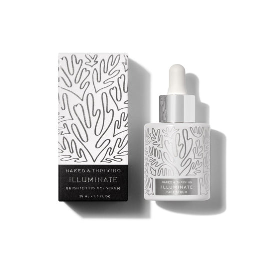 Naked & Thriving Illuminate BC+ Face Serum – Hyaluronic Acid, Vitamin C, Bakuchiol – Organic, Vegan, Naturally-Derived – for Mature Skin, Dark Spots & Wrinkles (1 fl oz / 30 mL) Avelisse