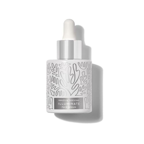 Naked & Thriving Illuminate BC+ Face Serum – Hyaluronic Acid, Vitamin C, Bakuchiol – Organic, Vegan, Naturally-Derived – for Mature Skin, Dark Spots & Wrinkles (1 fl oz / 30 mL) Avelisse