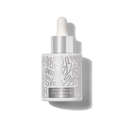 Naked & Thriving Illuminate BC+ Face Serum – Hyaluronic Acid, Vitamin C, Bakuchiol – Organic, Vegan, Naturally-Derived – for Mature Skin, Dark Spots & Wrinkles (1 fl oz / 30 mL) Avelisse