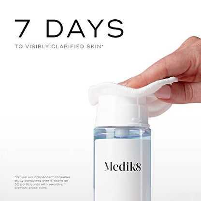 Medik8 Press and Clear Clarifying Facial Tonic - Exfoliating BHA Face Toner with Gentle-Release Salicylic Acid, 5 oz Avelisse