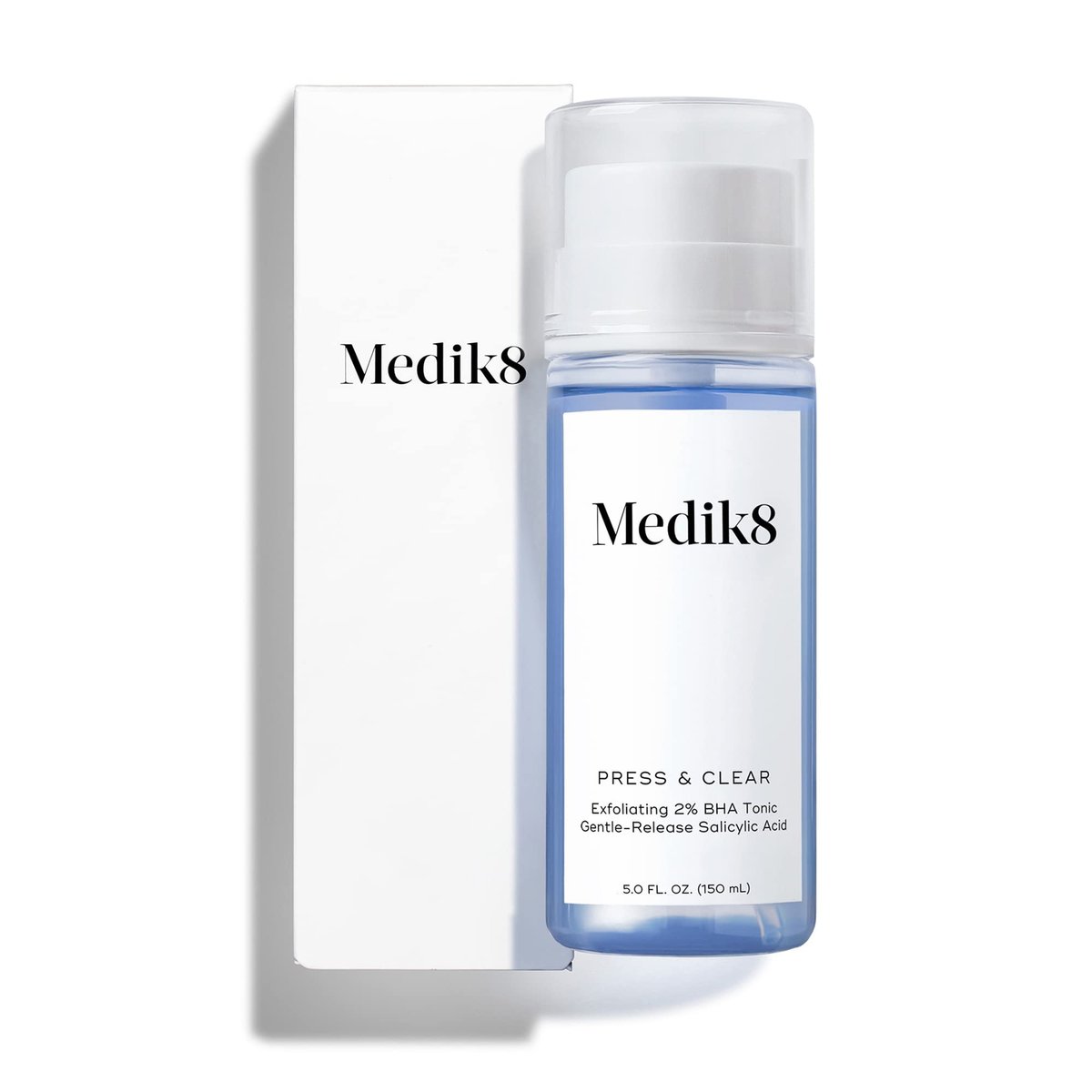 Medik8 Press and Clear Clarifying Facial Tonic - Exfoliating BHA Face Toner with Gentle-Release Salicylic Acid, 5 oz Avelisse