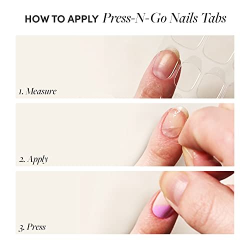 Glamnetic Press 'n Go Instant Nail Adhesive Tabs – Short-Term Wear, Easily Removable & Less Damaging, Customized Fit (90 Tabs) - görsel 10