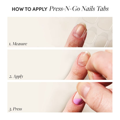 Glamnetic Press 'n Go Instant Nail Adhesive Tabs – Short-Term Wear, Easily Removable & Less Damaging, Customized Fit (90 Tabs)