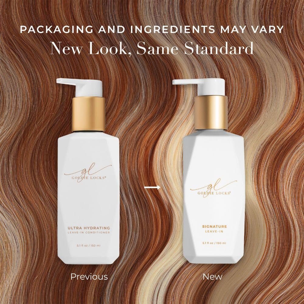 Goldie Locks Signature Leave-In Conditioner - Lightweight Daily Hydration, Frizz Control, Protein-Free - Safe for Extensions & Color-Treated Hair - 5.1 fl oz Avelisse