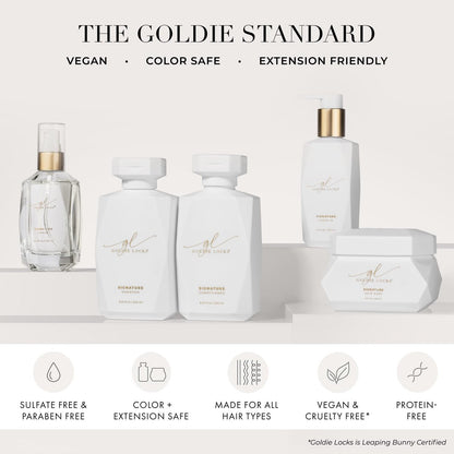 Goldie Locks Signature Leave-In Conditioner - Lightweight Daily Hydration, Frizz Control, Protein-Free - Safe for Extensions & Color-Treated Hair - 5.1 fl oz Avelisse