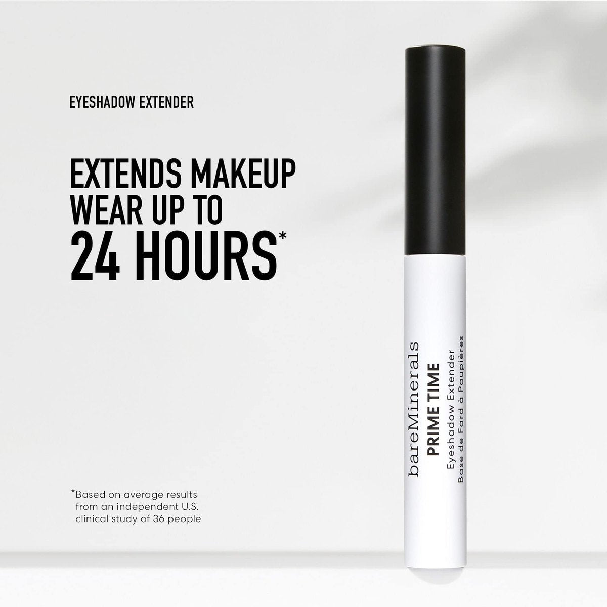 bareMinerals Prime Time Eyeshadow Extender - 24-Hour Wear, Crease-Proof & Waterproof Eye Primer (1 oz) Avelisse