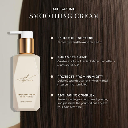Goldie Locks Anti-Frizz Smoothing Cream - Moisturizing & Boosts Softness & Elasticity - Locks Out Frizz for Shine - Safe for Extensions & Color-Treated Hair - Protein-Free - 5.1 fl oz Avelisse