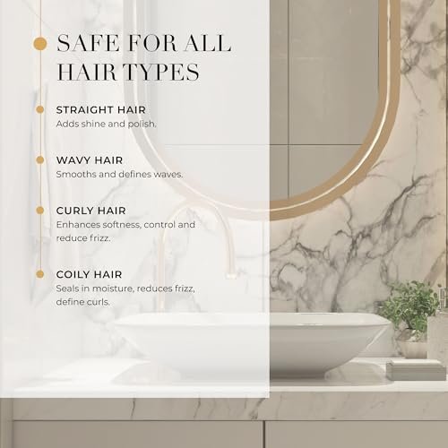 Goldie Locks Anti-Frizz Smoothing Cream - Moisturizing & Boosts Softness & Elasticity - Locks Out Frizz for Shine - Safe for Extensions & Color-Treated Hair - Protein-Free - 5.1 fl oz Avelisse