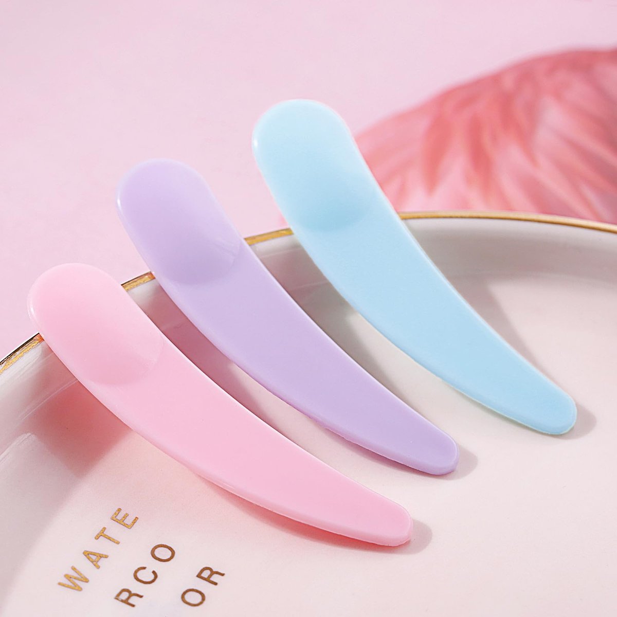 TUZAZO 200pcs Mini Spatula for Cosmetics - Bulk Disposable Makeup Spatulas, Plastic Scoop Spatulas for Cosmetic Mixing and Sampling (Multi Colored with Storage Box) - görsel 9