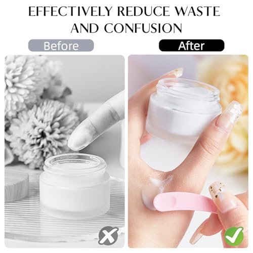 TUZAZO 200pcs Mini Spatula for Cosmetics - Bulk Disposable Makeup Spatulas, Plastic Scoop Spatulas for Cosmetic Mixing and Sampling (Multi Colored with Storage Box) - görsel 12