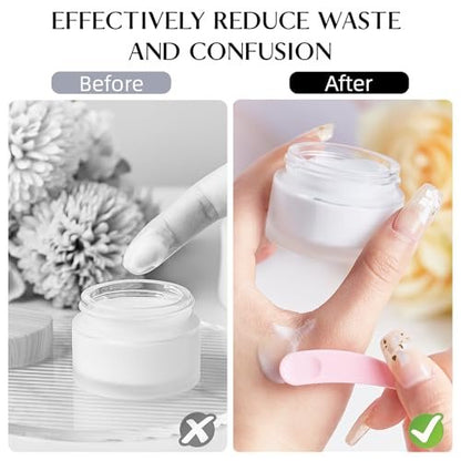 TUZAZO 200pcs Mini Spatula for Cosmetics - Bulk Disposable Makeup Spatulas, Plastic Scoop Spatulas for Cosmetic Mixing and Sampling (Multi Colored with Storage Box)