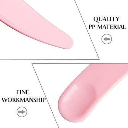 TUZAZO 200pcs Mini Spatula for Cosmetics - Bulk Disposable Makeup Spatulas, Plastic Scoop Spatulas for Cosmetic Mixing and Sampling (Multi Colored with Storage Box)