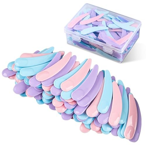 TUZAZO 200pcs Mini Spatula for Cosmetics - Bulk Disposable Makeup Spatulas, Plastic Scoop Spatulas for Cosmetic Mixing and Sampling (Multi Colored with Storage Box) - görsel 2