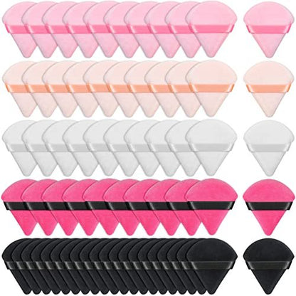 Caffox 60-Piece Triangle Powder Puffs - Soft Makeup Sponges for Loose & Pressed Powder Application Avelisse