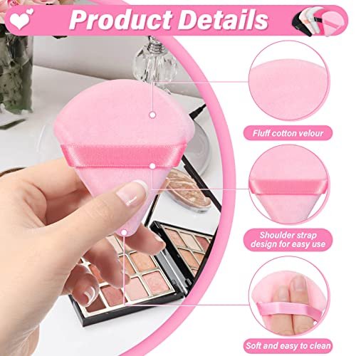 Caffox 60-Piece Triangle Powder Puffs - Soft Makeup Sponges for Loose & Pressed Powder Application Avelisse