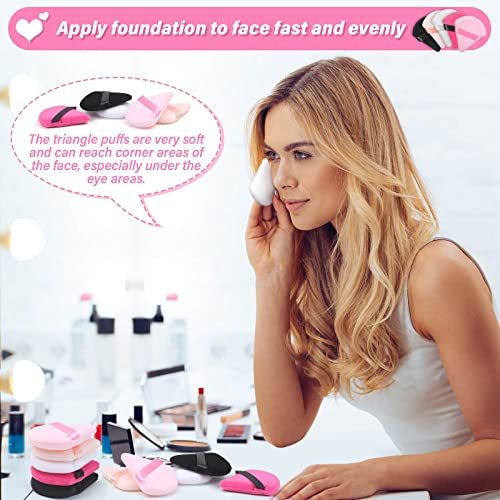 Caffox 60-Piece Triangle Powder Puffs - Soft Makeup Sponges for Loose & Pressed Powder Application Avelisse