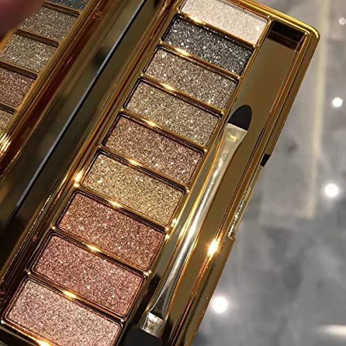 Virtegasas 9-Color Glitter Eyeshadow Palette - Shimmer Sparkle Highly Pigmented Waterproof Long-Lasting Eye Shadow Makeup Set Avelisse