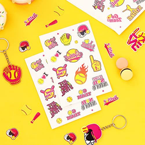 Serencatcher 144 Pcs Softball Temporary Tattoos - Waterproof Baseball Party Favors for Kids, Team Rewards, and Sports Decorations - görsel 10