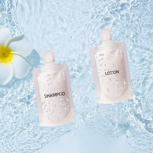 GUXACU 18 PCS Travel Pouches - TSA Approved Leak Proof Makeup Packing Bags - Travel Size Toiletries Containers (White, 100ml) - görsel 6