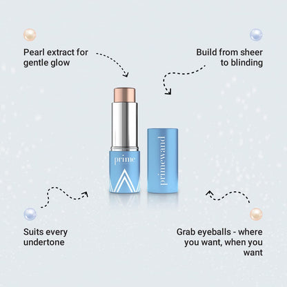 Prime Prometics PrimeWand Pearl – Natural Pro-Age Highlighter Stick for Mature Skin Avelisse
