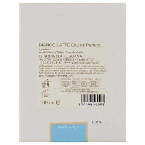 Bianco Latte Eau de Parfum by Giardini Di Toscana - 3.4 oz Unisex Fragrance Spray Avelisse