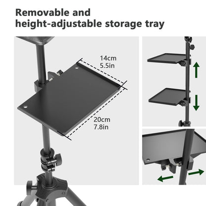 ZHOOGE Tattoo Armrest Stand with Tray - Foldable Tattoo Arm Leg Rest, Adjustable Height and Tilt, Heavy Duty with Black Leather Pad for Tattoo Studio Avelisse