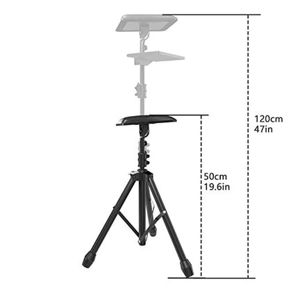 ZHOOGE Tattoo Armrest Stand with Tray - Foldable Tattoo Arm Leg Rest, Adjustable Height and Tilt, Heavy Duty with Black Leather Pad for Tattoo Studio Avelisse