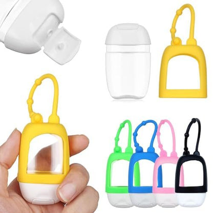 HomeSoGood 5-Pack Portable Refillable Travel Bottles - 30ml Silicone Squeeze Bottles with Clip Avelisse