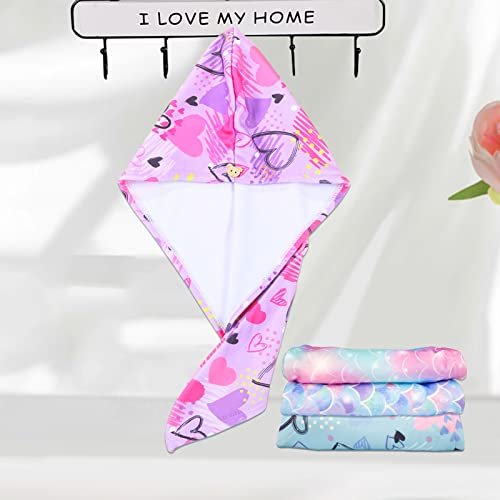 RETON 4 Pack Microfiber Hair Drying Towel - Super Absorbent Hair Wrap for Kids, Girls, Women - Fast Drying Hair Turban for Curly, Long, Thick Wet Hair Avelisse