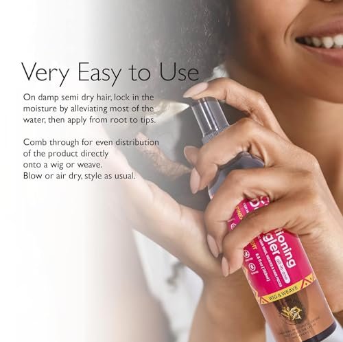 Esha Girl Wig & Weave Leave-In Conditioner & Detangler Spray – Moisturizes, Softens & Revives Human Hair & Synthetic Wigs, Weaves, Extensions & Braids | Sulfate-Free | Pineapple Scent | 4 fl oz Avelisse